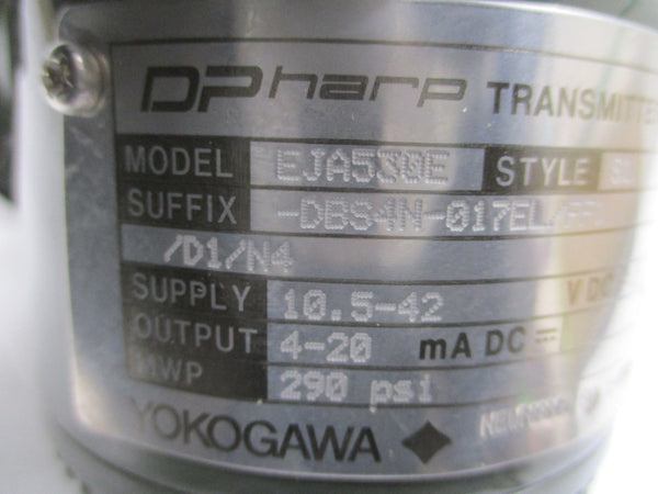 YOKOGAWA EJA530E-DBS4N-017EL/FF1/D1/N4 10.5-42VDC 290PSI NSMP
