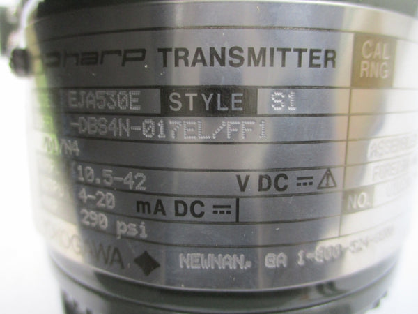 YOKOGAWA EJA530E-DBS4N-017EL/FF1/D1/N4 10.5-42VDC 290PSI NSMP