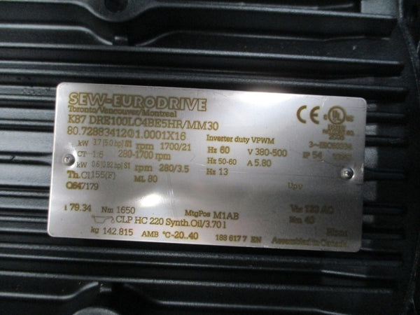 SEW-EURODRIVE K87DRE100LC4BE5HR/MM30 K87/A 380-500V 5.80A NSNP