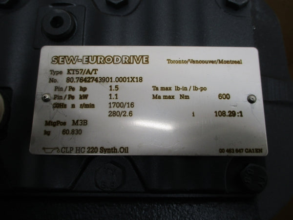 SEW-EURODRIVE KT57/TDRN90S4/BE2HR/MM11* KT57/A/T 380-500V 2.10A NSNP