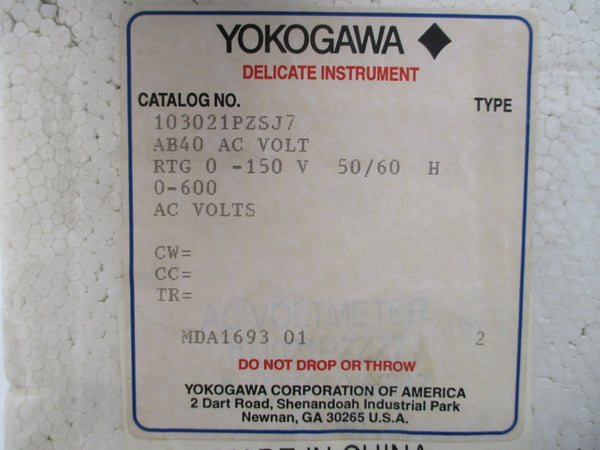YOKOGAWA 103021PZSJ7 0-600VAC 5A NSMP