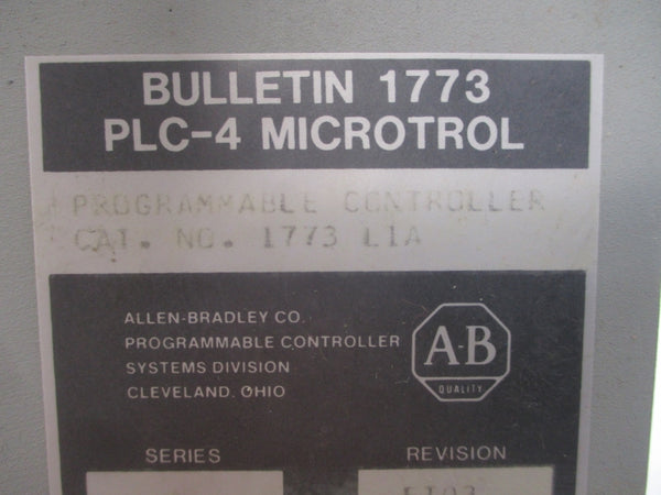 ALLEN BRADLEY 1773-L1A SER. A 120VAC 0.2A REV. FT03 UNMP