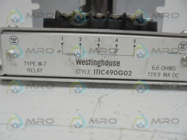 WESTINGHOUSE 111C490G02 RELAY SOCKET UNMP