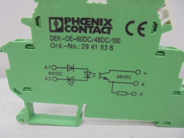PHOENIX DEK-OE-60DC/48DC/100 RELAY MODULE NSNP