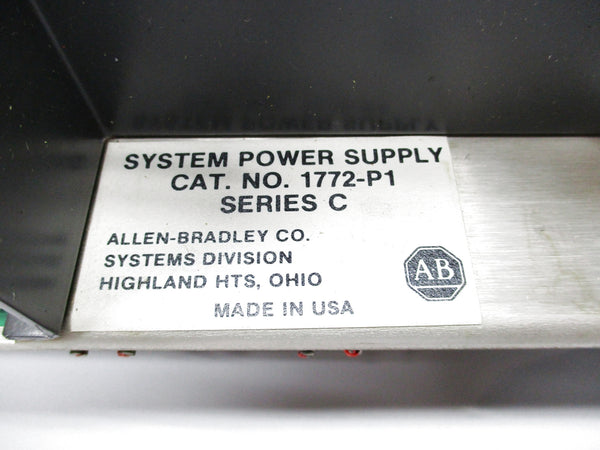 ALLEN BRADLEY 1772-P1 SER. C NSNP
