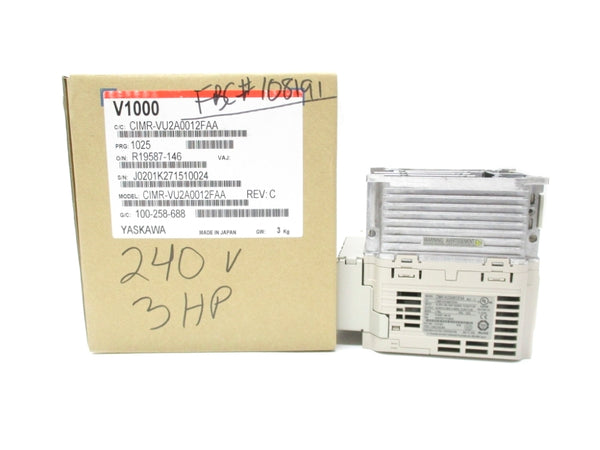 YASKAWA CIMR-VU2A0012FAA 200-240VAC 13.9/11.0A REV. C NSMP