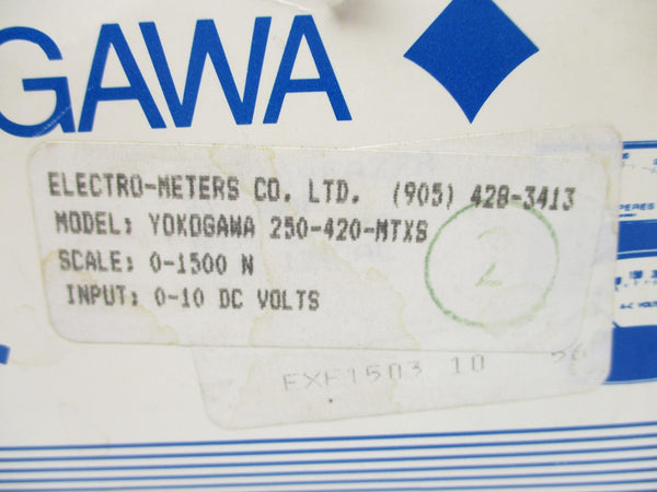 YOKOGAWA 250-420-MTXS 0-1550N NSMP