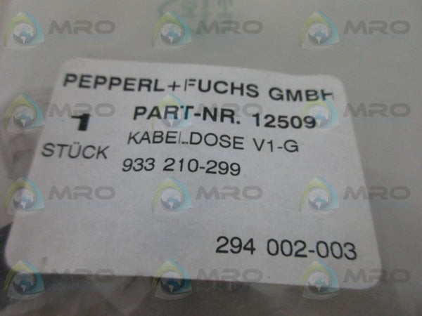 PEPPERL+FUCHS 12509 V1-G FEMALE CABLE CONNECTOR NSMP