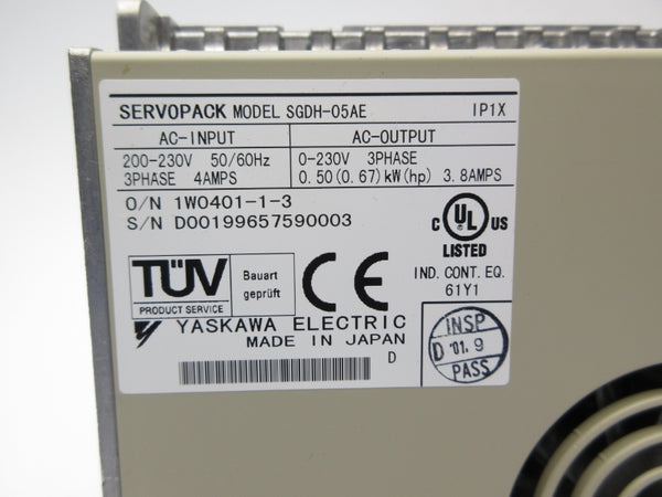 YASKAWA ELECTRIC SGDH-05AE 200-230V 4A NSNP