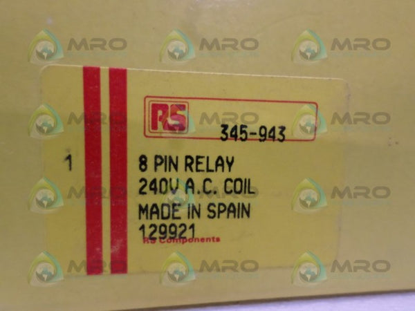 RS COMPONENTS 345-943 RELAY 240VAC NSMP