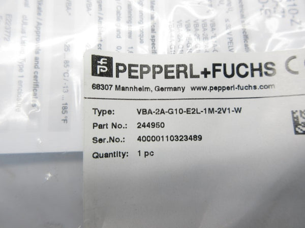 PEPPERL+FUCHS VBA-2A-G10-E2L-1M-2V1-W 244950 NSMP