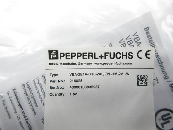 PEPPERL+FUCHS VBA-2E1A-G10-ZAL/E2L-1M-2V1-W 216025 NSMP