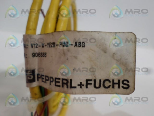 PEPPERL+FUCHS V12-W-YE2M-PVC-ABG 906386 CABLE CONNECTOR NSNP