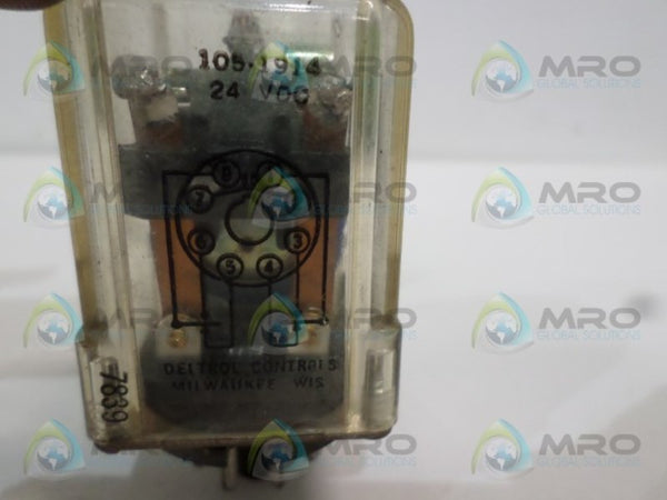 DELTROL CONTROLS 105-1914 RELAY 24VDC UNMP