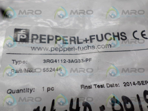 PEPPERL+FUCHS 3RG4112-3AG33-PF 552446 PROXIMITY SENSOR NSMP