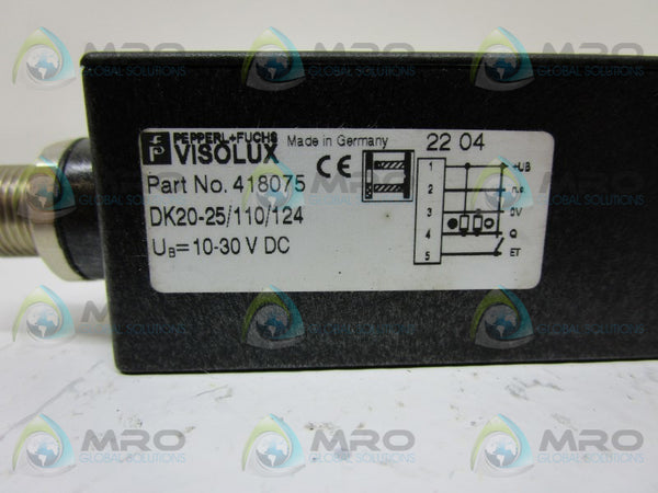 PEPPERL+FUCHS VISOLUX DK20-25/110/124 PHOTOELECTRIC SENSOR NSNP