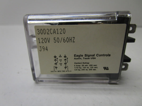 EAGLE SIGNAL 30D2CA120 RELAY 120V UNMP