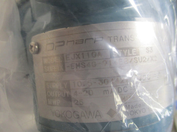 YOKOGAWA EJX110A-EMS4G-914EB/SU2/X2 TRANSMITTER NSMP
