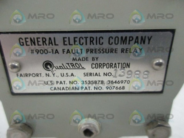 GENERAL ELECTRIC 900-1A FAULT PRESSURE RELAY UNMP
