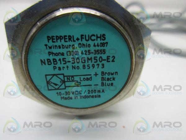 PEPPERL & FUCHS NBB15-30GM50-E2 INDUCTIVE PROXIMITY SENSOR UNMP