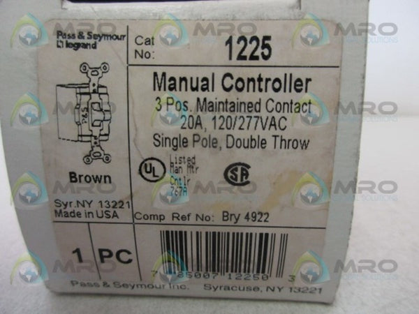 PASS & SEYMOUR 1225 MANUAL CONTROLLER NSMP