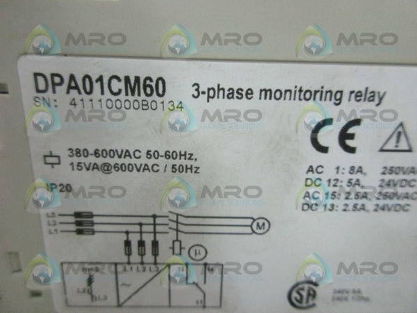 CARLO GAVAZZI DPA01CM60 3-PHASE MONITORING RELAY UNMP