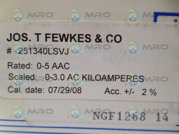 YOKOGAWA 251340LSVJ PANEL METER 5AAC NSMP