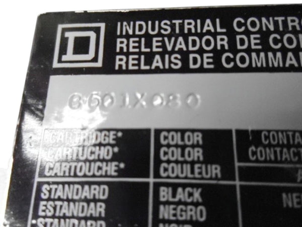 SQUARE D 8501X080 CONTROL RELAY UNMP