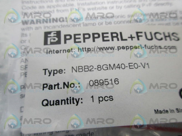 PEPPERL+FUCHS NBB2-8GM40-E0-V1 PROXIMITY SENSOR NSMP