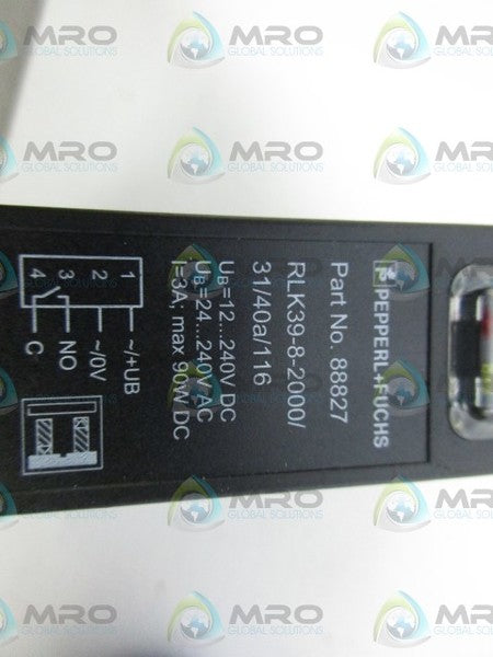 PEPPERL+FUCHS RLK39-8-2000/31/40A/116 088827 PHOTO SENSOR NSMP
