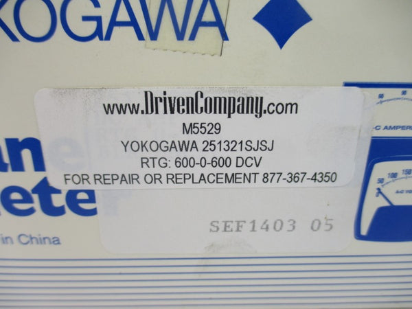 YOKOGAWA 251321SJSJ 600-0-600VDC NSMP