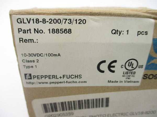 PEPPERL+FUCHS GLV18-8-200/73/120 188568 10-30VDC NSMP