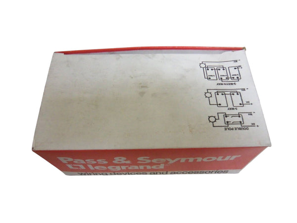 LOT OF 3 PASS & SEYMOUR CS215-W DOUBLE POLE SWITCH NSMP