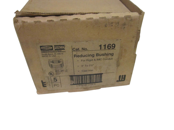 LOT OF 5 HUBBELL 1169 REDUCING BRUSHING 3" x 2-1/2" NSMP