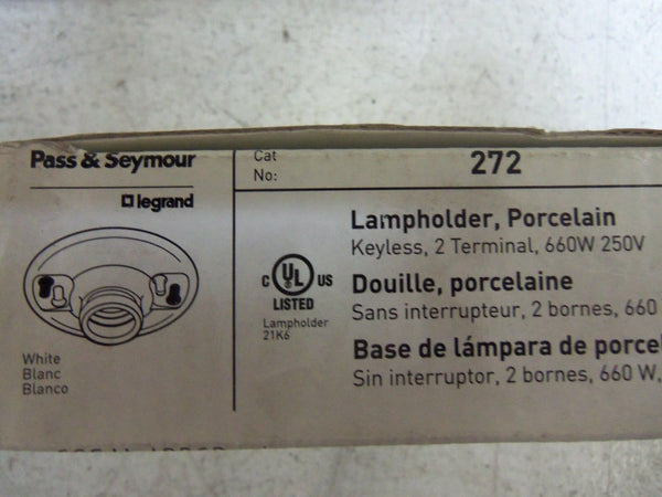 PASS & SEYMOUR 272 PORCELAIN LAMP HOLDER NSMP