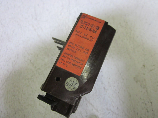 MOELLER Z2-24/K-NA OVERLOAD RELAY 600V UNMP
