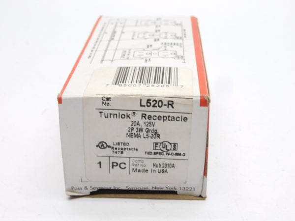 PASS & SEYMOUR L520-R 125V 20A NSMP
