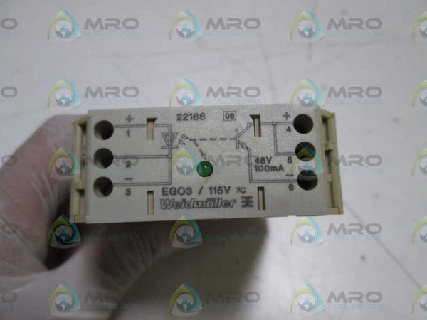 WEIDMULLER OPTOCOUPLER EGO3 / 115V 22166 UNMP