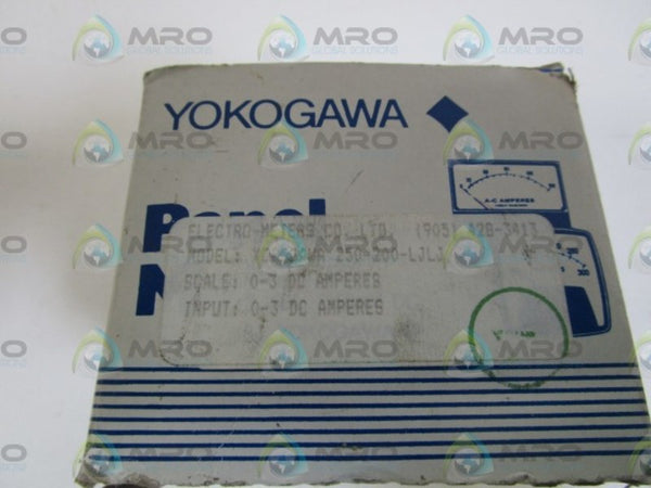 YOKOGAWA PANEL METER 0-3DC AMPS 250-200-LJLJ NSMP