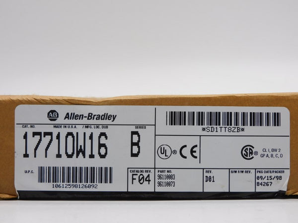 ALLEN BRADLEY 1771-OW16 SER. B DATE: 1998 NSFS