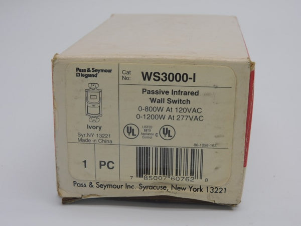 PASS&SEYMOUR LEGRAND WS3000-I 277VAC NSMP