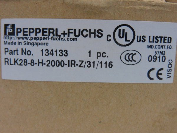 PEPPERL+FUCHS RLK28-8-H-2000-IR-Z/31/116 134133 12-240VAC/DC NSMP