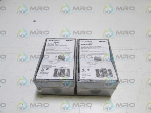 LOT OF 2 PASS & SEYMOUR OUTLET BOX WPB23 NSNP