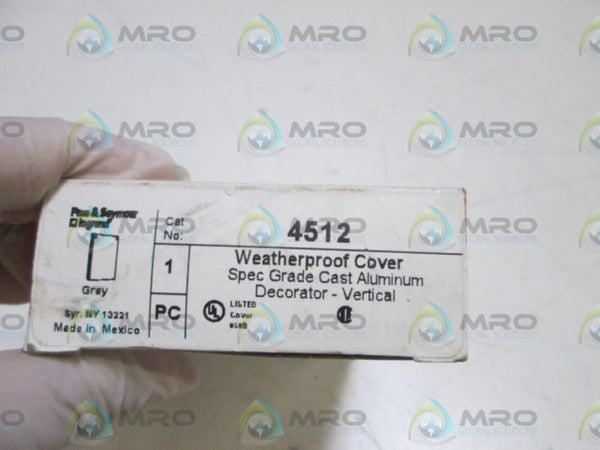 PASS & SEYMOUR WEATHERPROOF COVER 4512 NSMP