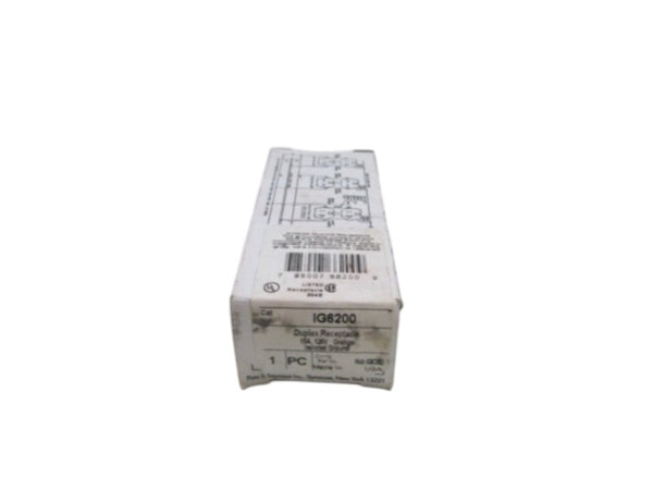 LOT OF 3 PASS & SEYMOUR DUPLEX RECEPTACLE IG6200 NSMP