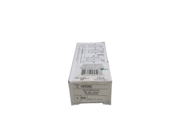 PASS & SEYMOUR DUPLEX RECEPTACLE IG5262 NSMP