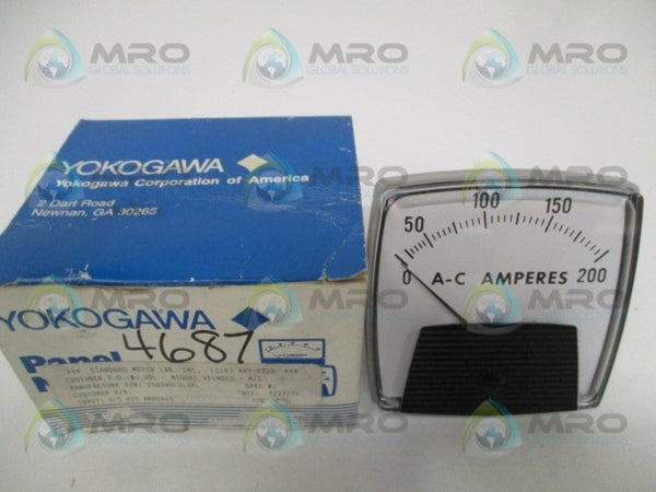 YOKOGAWA 250340LSLSRL PANEL METER 0-200 AC AMPS NSMP