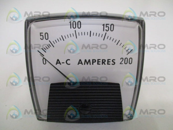 YOKOGAWA 250340LSLSRL PANEL METER 0-200 AC AMPS NSMP