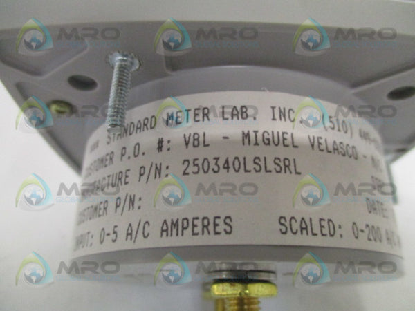 YOKOGAWA 250340LSLSRL PANEL METER 0-200 AC AMPS NSMP