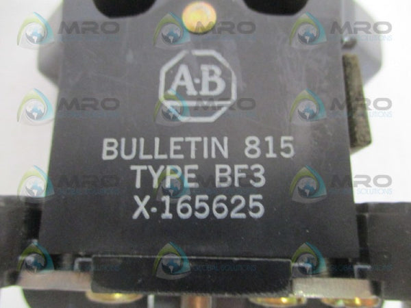 ALLEN BRADLEY X-165625 OVERLOAD RELAY  UNMP